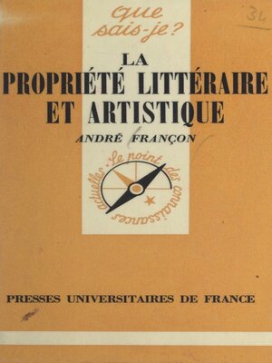 cover image of La propriété littéraire et artistique